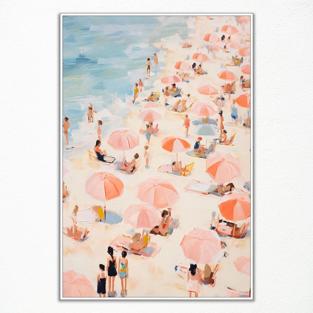 nghtuiyocw Trendy Pink Coastal Canvas Wall Art Coastal Cowgirl Aesthetic Room Poster Western Pink Preppy Beach Print Summer Beachy Surfing Pictures for Teen Girl Dorm 24x36in Unframed