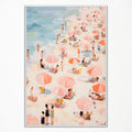nghtuiyocw Trendy Pink Coastal Canvas Wall Art Coastal Cowgirl Aesthetic Room Poster Western Pink Preppy Beach Print Summer Beachy Surfing Pictures for Teen Girl Dorm 24x36in Unframed