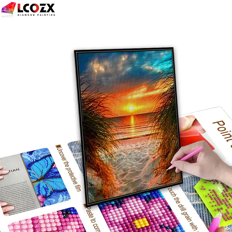 Sunrise Beach DIY Rhinestone Painting Kit for Art