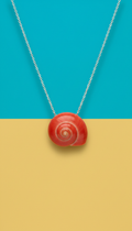 Coral Shell Pendant Necklace