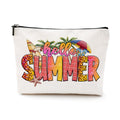 Summer Makeup Bag Cosmetic Bag Vacation Beach Themed Gifts for Beach Lover Summer Lovers Daughter Soul Sister Teacher Roommates Summer Essentials Beach Stuff Must Haves Christmas Birthday Graduation