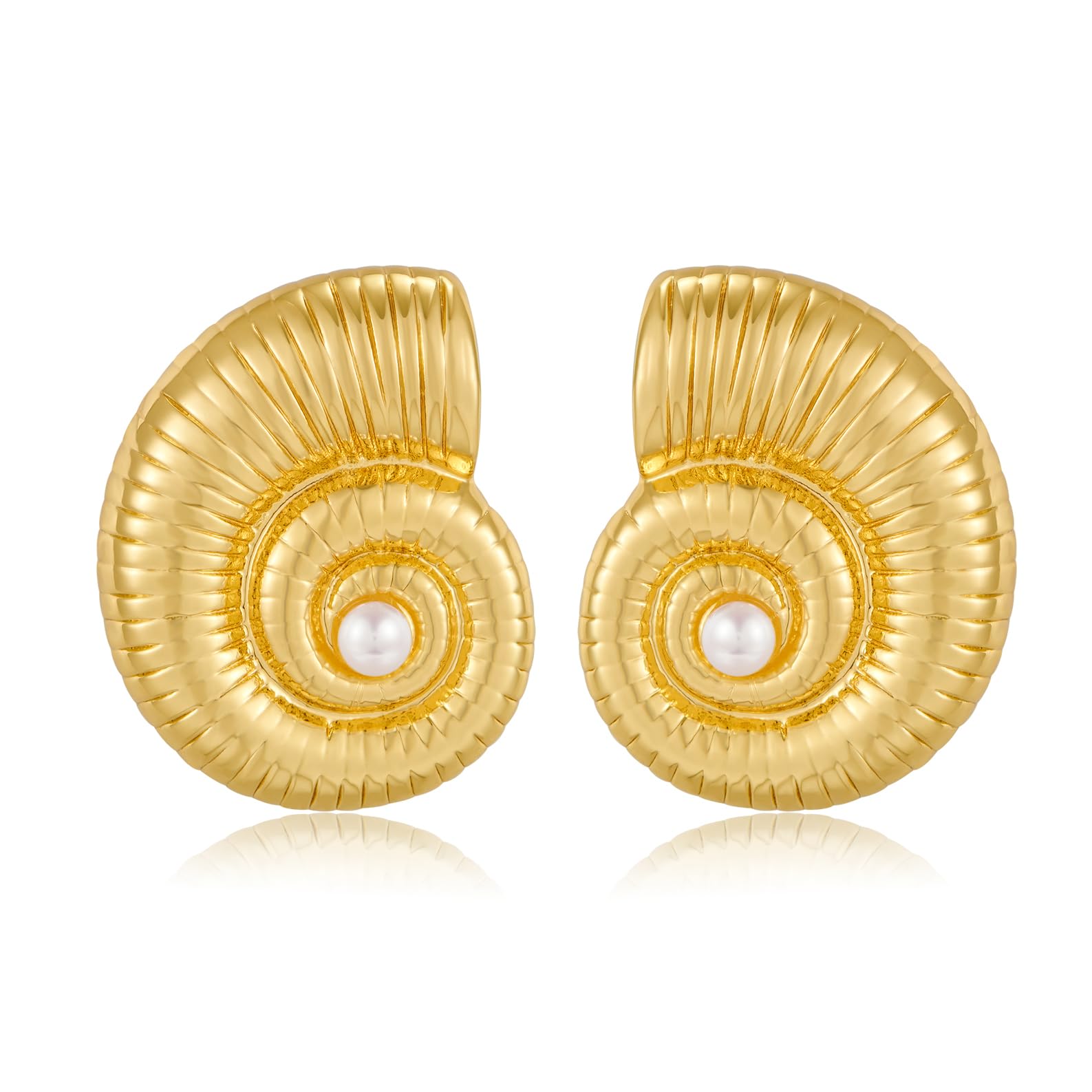 Golden Nautilus Earrings
