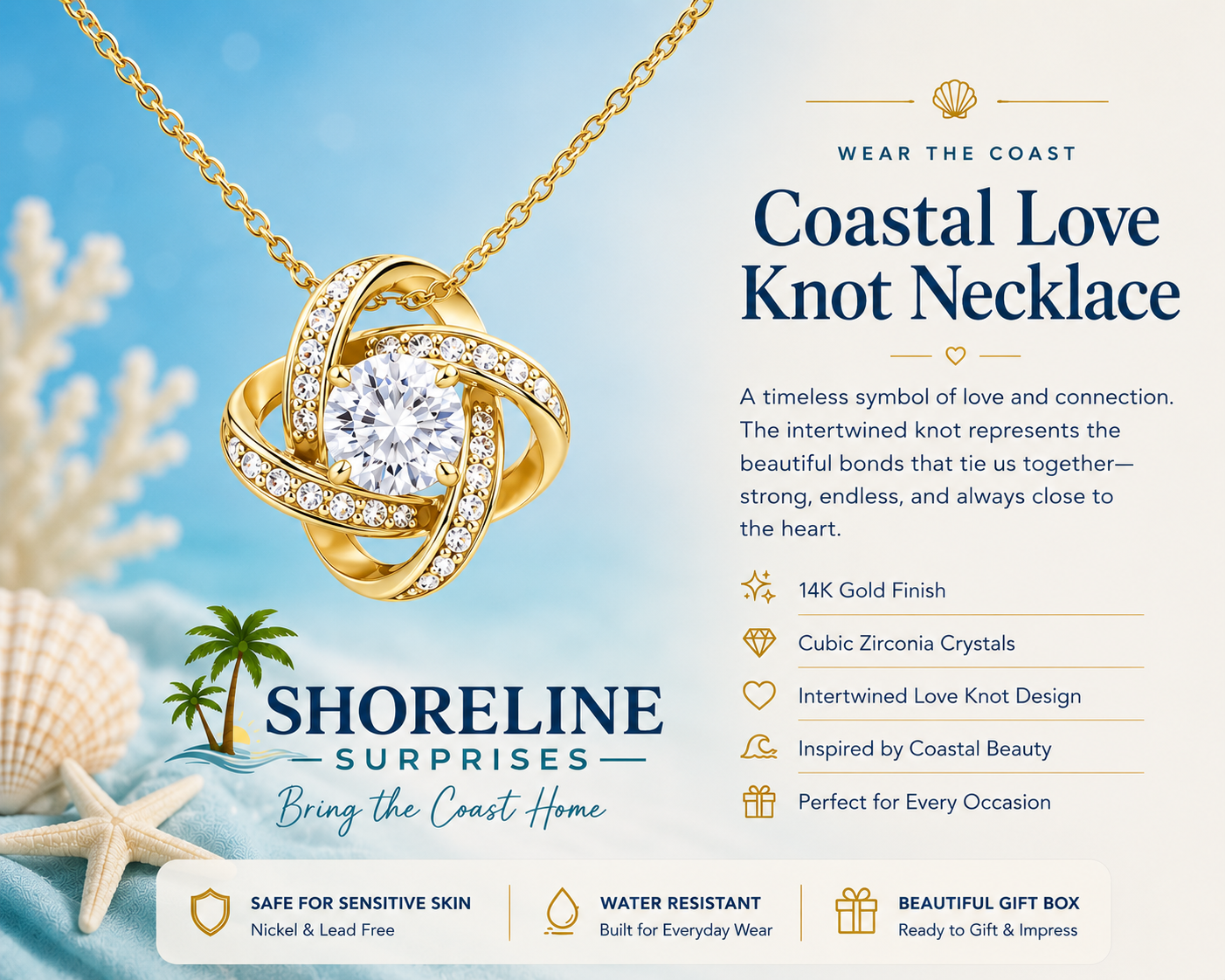 Coastal Love Knot Necklace