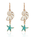Seafoam Star Earrings