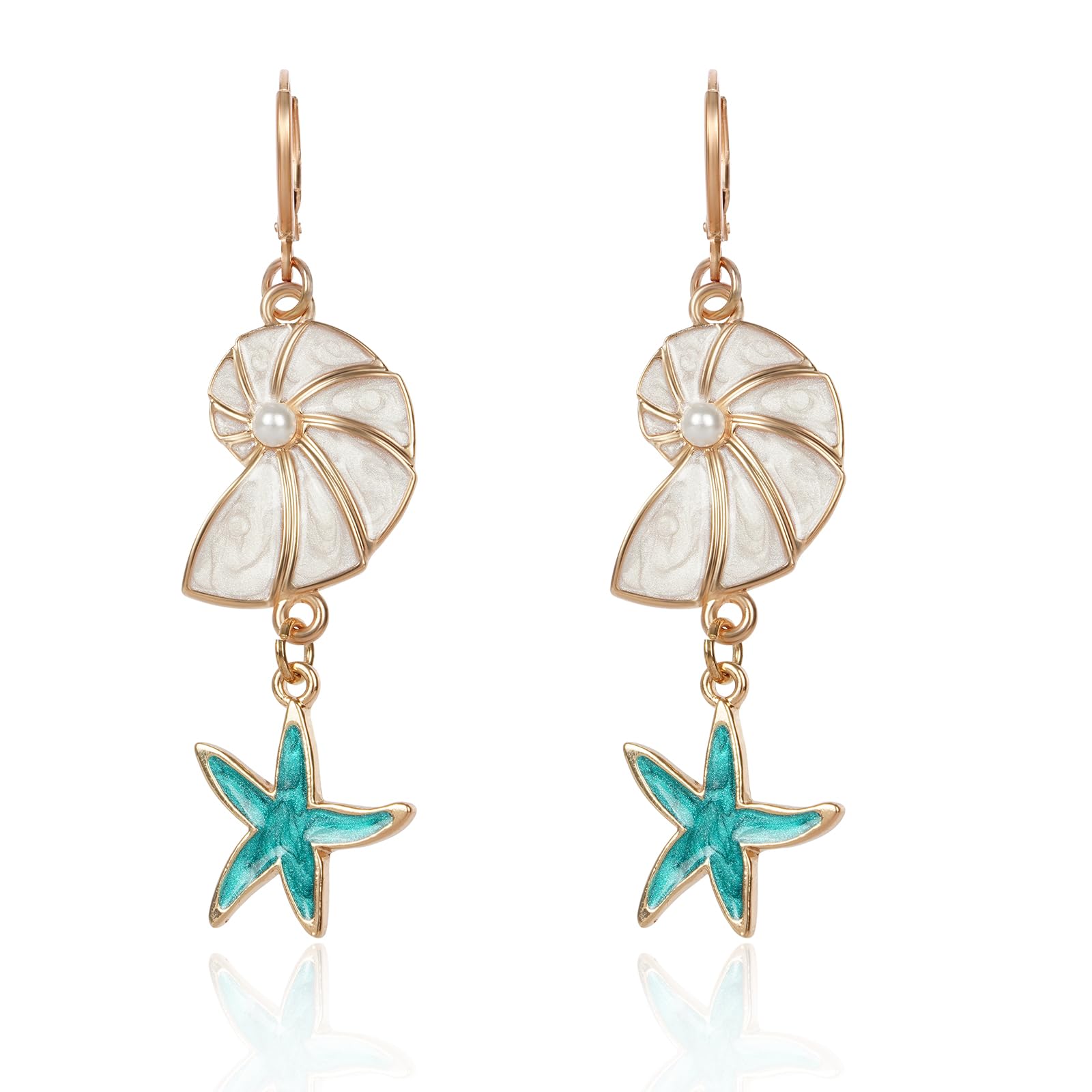 Seafoam Star Earrings