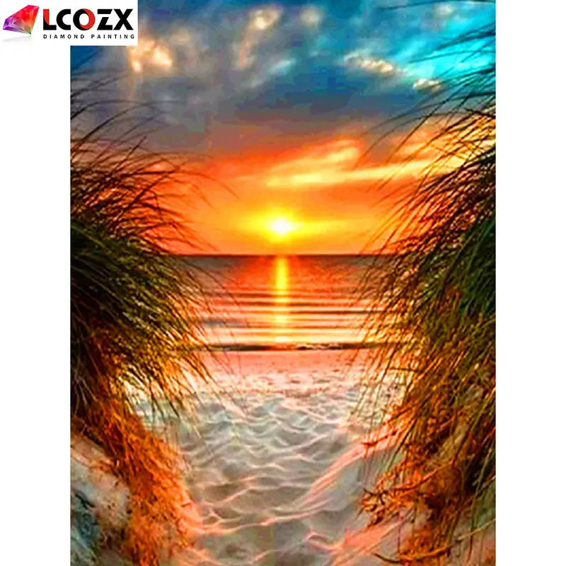 Sunrise Beach DIY Rhinestone Painting Kit for Art