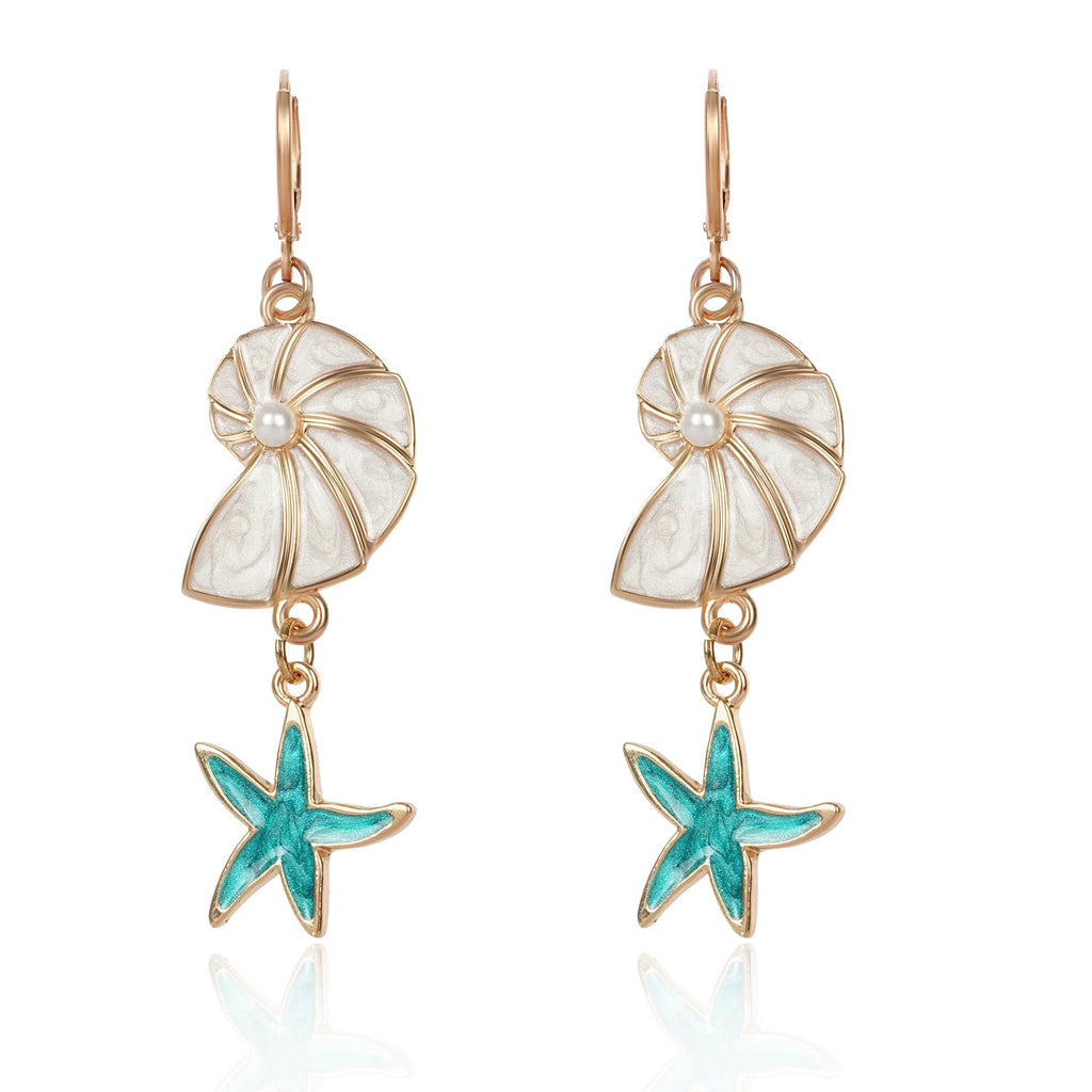 Seafoam Star Earrings